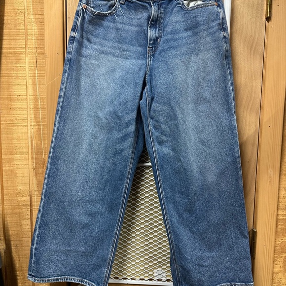 American Eagle Outfitters Stovepipe Crop Jeans - Blue - Picture 1 of 4